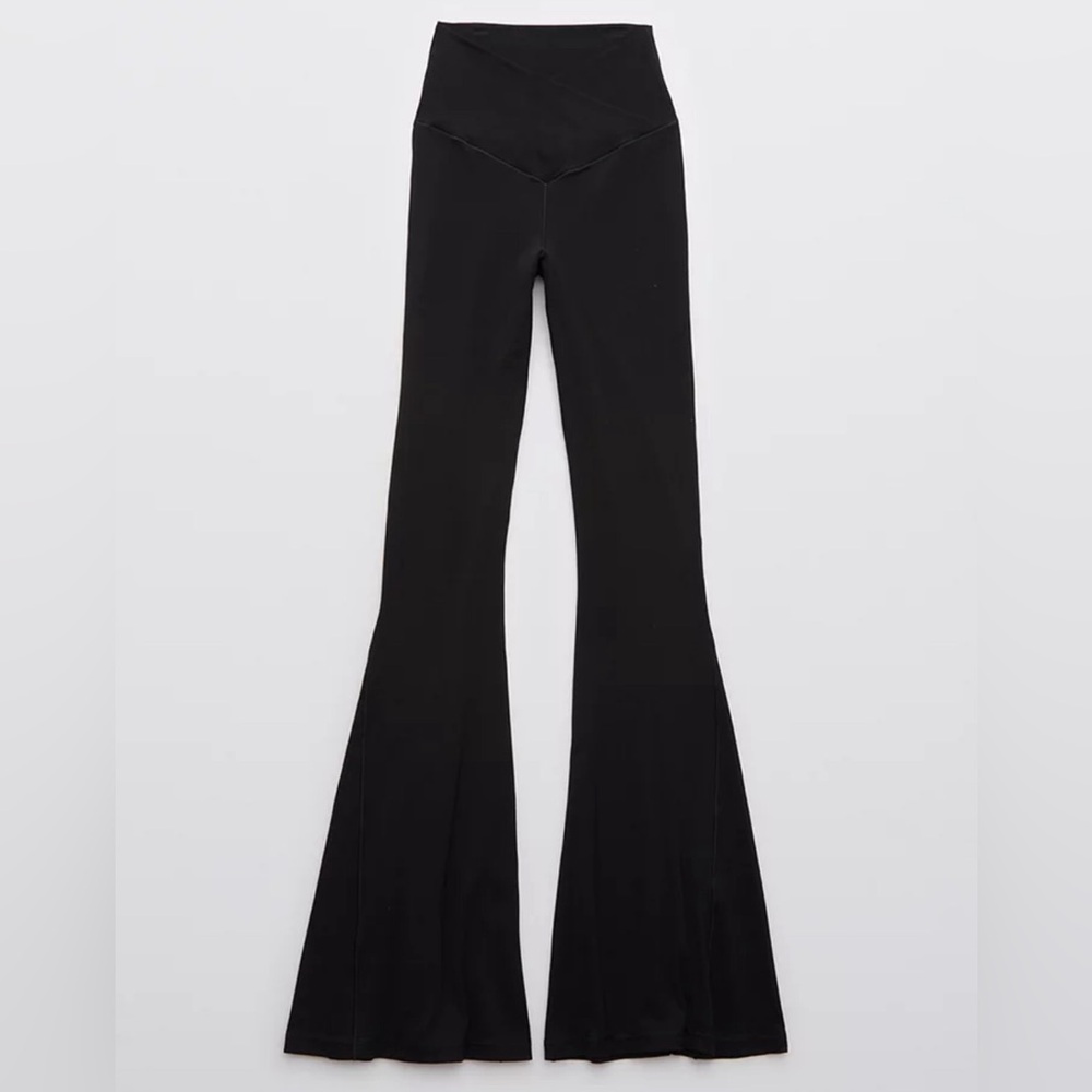 black flare leggings